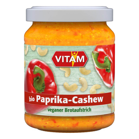 Vitam - Paprika-Cashew-Aufstrich - 125 g - 6er Pack