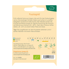 Bingenheimer Saatgut - Paprika Pusztagold - 1 Tüte