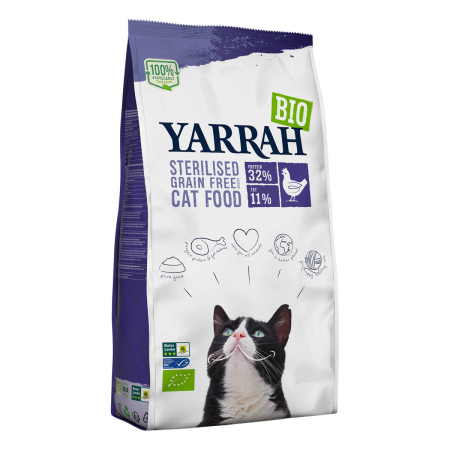 Yarrah - Trockenfutter für sterilisierte Katzen bio - 6 kg