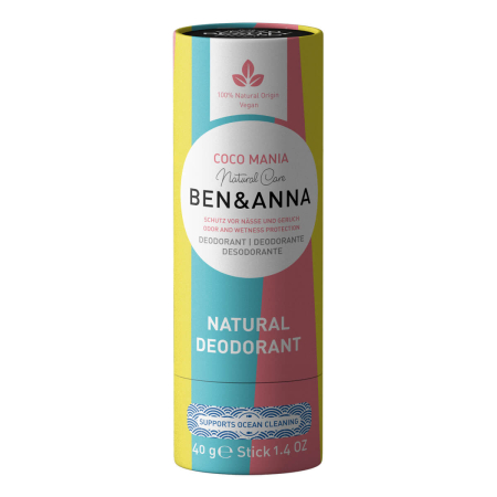 Ben&Anna - Deodorant Papertube Coco Mania - 40 g - 3er Pack