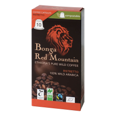 Bonga Red Mountain - Kaffee Ristretto 10 Kapseln - 55 g -...
