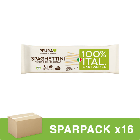 PPURA - Spaghettini aus ital. Hartweizen bio - 500 g - 16er Pack