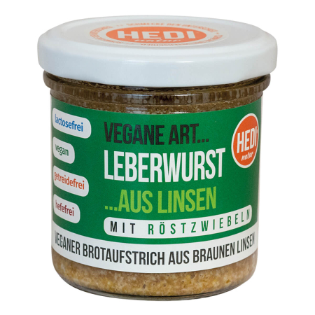 HEDI - Leberwurst mit Röstzwiebeln Aufstrich Vegane Art - 140 g