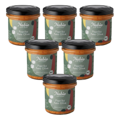 Nabio - Aufstrich Paprika Feta Olive - 135 g - 6er Pack