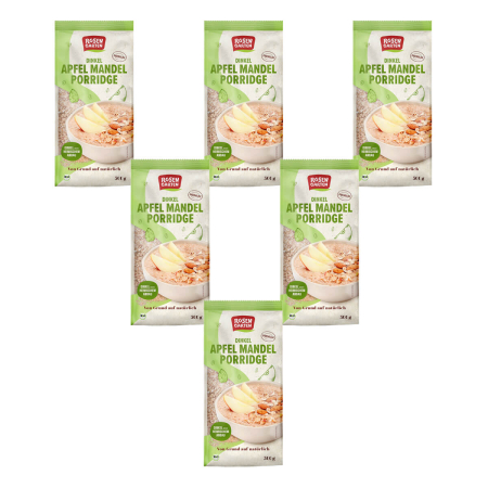 Rosengarten - Dinkel-Apfel-Mandel-Porridge - 500 g - 6er Pack