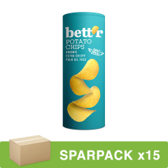 Bettr - Kartoffelchips gesalzen - 160 g - 15er Pack