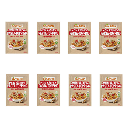 Biovegan - Mein Pasta Topping Chili-Knoblauch bio - 50 g - 8er Pack