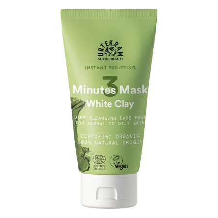Urtekram - 3 Minutes klärende Gesichtsmaske White Clay - 75 ml