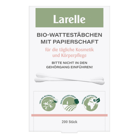 Larelle - Wattestäbchen 200 Stück bio - 1 Pack