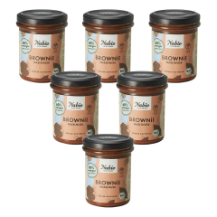 Nabio - Aufstrich Brownie Haselnuss - 175 g - 6er Pack