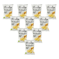 Trafo - Handcooked Chips gesalzen - 125 g - 10er Pack