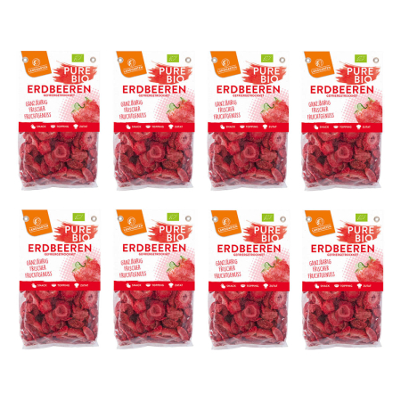 Landgarten - Erdbeeren gefriergetrocknet bio - 20 g - 8er Pack