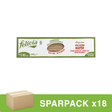 Felicia Bio - Vollkorn-Hafer Linguine - 250 g - 18er Pack