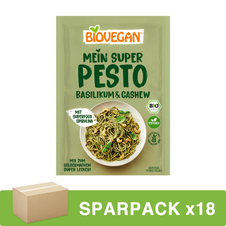 Biovegan - Mein Super Pesto Basilikum-Cashew bio - 17 g - 18er Pack