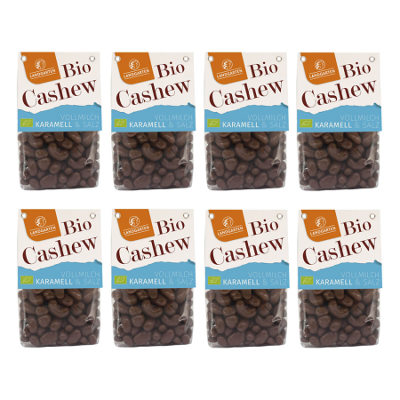 Landgarten - Cashew geröstet Vollmilch Karamell - 170 g - 8er Pack