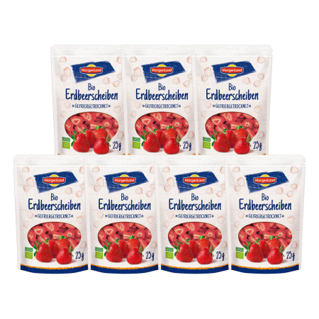 MorgenLand - Erdbeeren gefriergetrocknet bio - 25 g - 7er Pack
