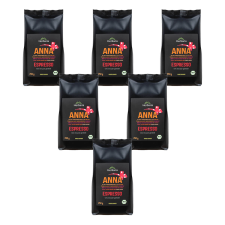 Herbaria - Anna Espresso ganz bio - 250 g - 6er Pack