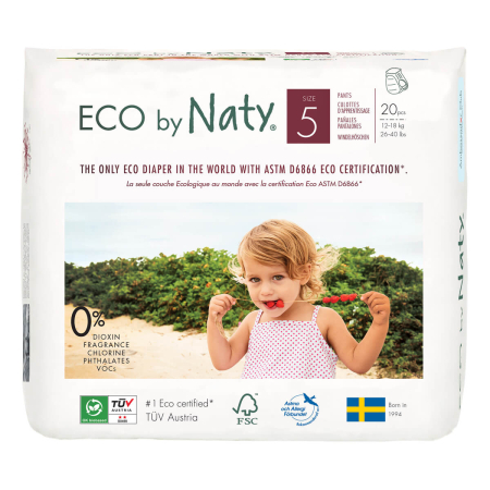 Eco by Naty - Windelhöschen Pull on Pants Größe 5 20 Stück - 4er Pack