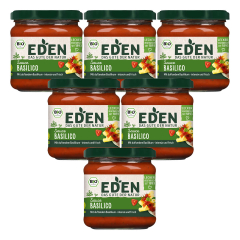 Eden - Tomatensauce Basilico - 375 g - 6er Pack