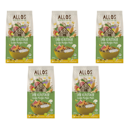 Allos - Der Klassiker Guten Morgen Müsli - 500 g - 5er Pack