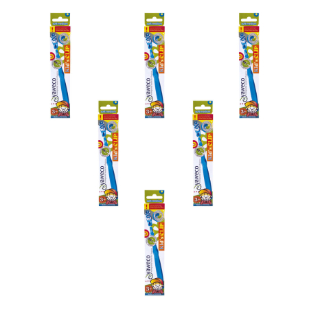 yaweco - Kids Brush CLIP Wechselkopf-Zahnbürste für Kinder medium-soft - 6er Pack