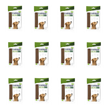 Yarrah - Pflanzliche Dental-Sticks für Hunde bio - 180 g - 12er Pack