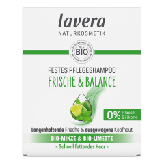 lavera - Festes Pflegeshampoo Frische & Balance - 50 g