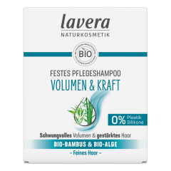 lavera - Festes Pflegeshampoo Volumen & Kraft - 50 g