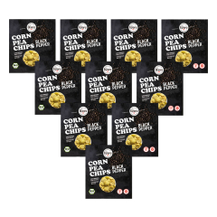 Werz - Corn Pea Chips Black Pepper - 70 g - 10er Pack