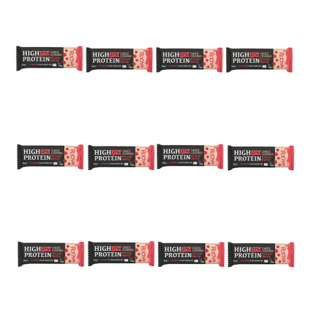 Roobar - Proteinriegel Erdbeer mit rosa Glasur bio - 40 g - 12er Pack