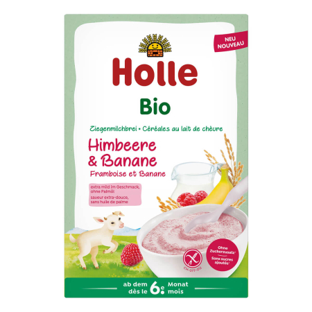 Holle - Milchbrei Himbeere und Banane aus Ziegenmilch bio - 200 g