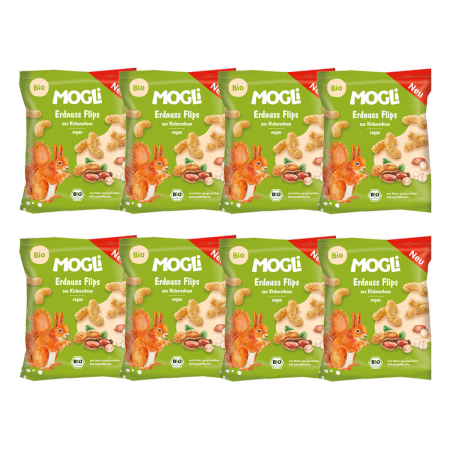 Mogli - Erdnuss Flips mit Kichererbsen - 30 g - 8er Pack