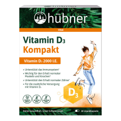 Hübner - Vitamin D3 Kompakt 30 Kapseln - 7 g