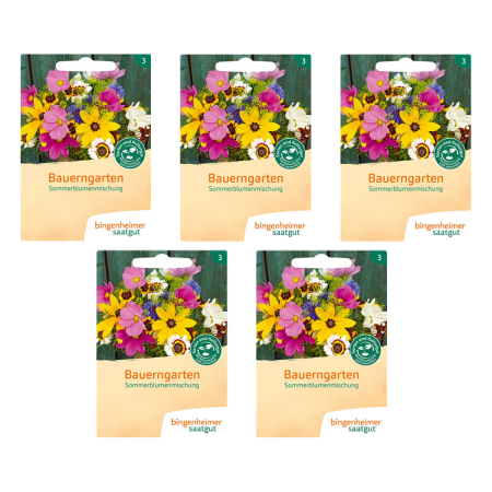 Bingenheimer Saatgut - Mischung Blumen Bauerngarten - 5er Pack