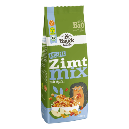 Bauckhof - Knusper Zimt Mix Müsli mit Apfel glutenfrei bio - 200 g