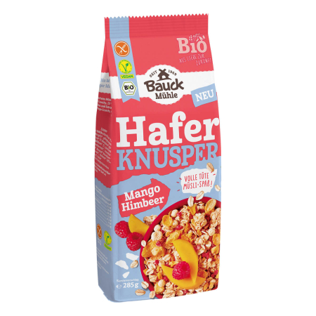 Bauckhof - Hafer Knusper Müsli Mango Himbeere glutenfrei bio - 285 g