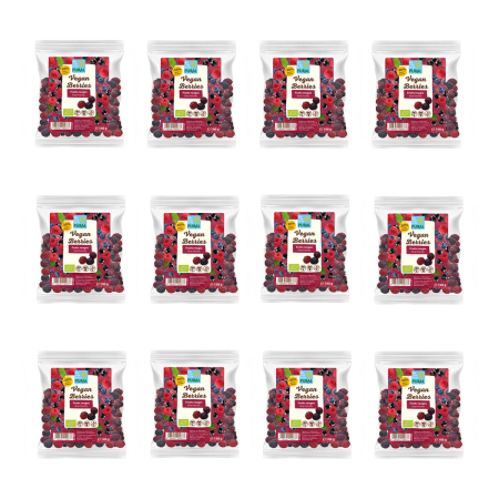 Pural - Vegan Berries Fruchtgummi ohne Gelatine - 100 g - 12er Pack