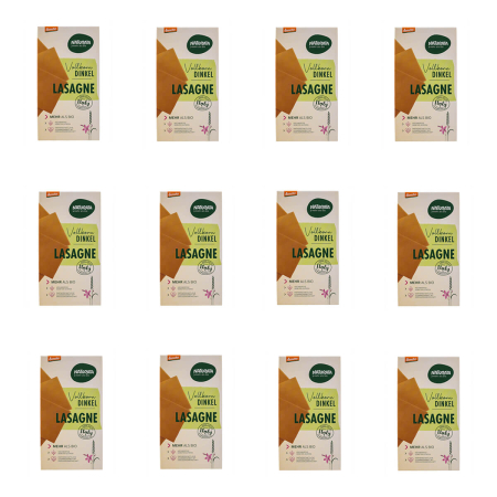 Naturata - Lasagneplatten aus Dinkelvollkorn - 250 g - 12er Pack