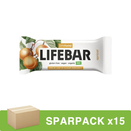 Lifefood - Lifebar Aprikose Riegel bio - 40 g - 15er Pack