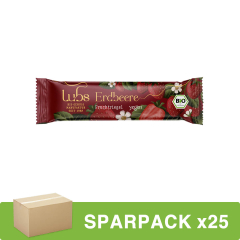 Lubs - Erdbeer Fruchtriegel bio - 30 g - 25er Pack