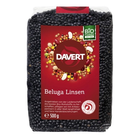 Davert - Beluga Linsen schwarz - 500 g