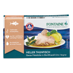 Fontaine - Heller Thunfisch in Bio-Olivenöl - 120 g