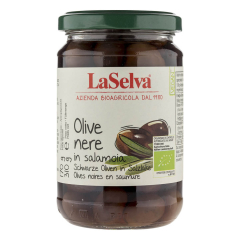 LaSelva - Schwarze Oliven mit Stein in Salzlake - 310 g