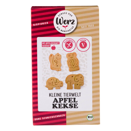 Werz - Apfel-Kekse Kleine Tierwelt glutenfrei - 150 g