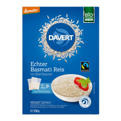 Davert - Echter Basmati Reis im Kochbeutel demeter - 0,25 kg