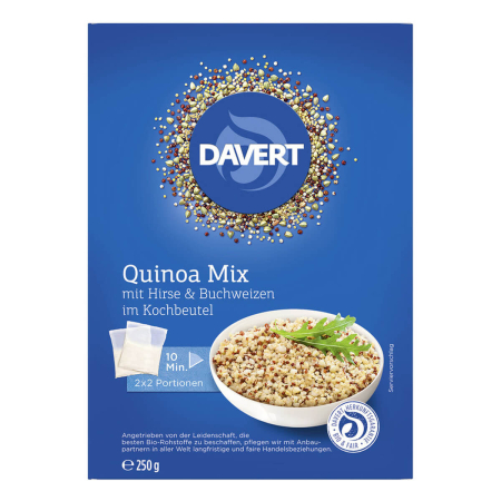 Davert - Quinoa Mix Hirse Buchweizen im Kochbeutel - 250 g