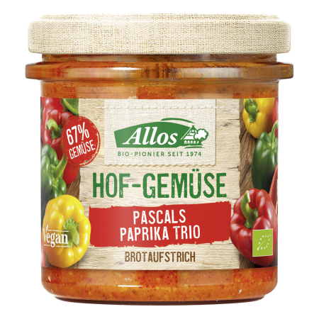 Allos - Hof-Gemüse Peters Paprika-Trio-Aufstrich - 135 g