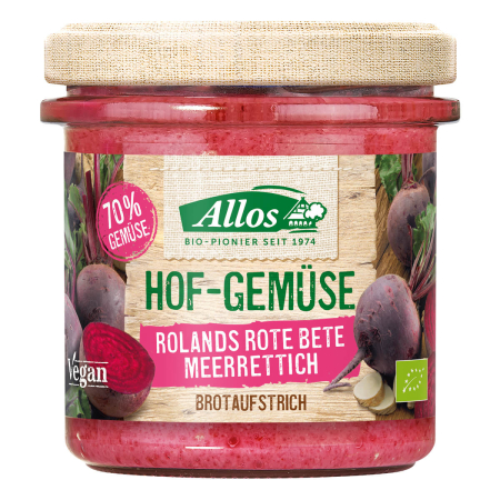 Allos - Hof-Gemüse Rolands Rote Bete-Meerrettich-Aufstrich - 135 g