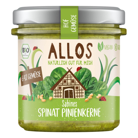 Allos - Hof-Gemüse Sabines Spinat-Pinienkerne-Aufstrich - 135 g