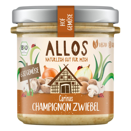 Allos - Hof-Gemüse Carinas Champignon-Zwiebel-Aufstrich - 135 g